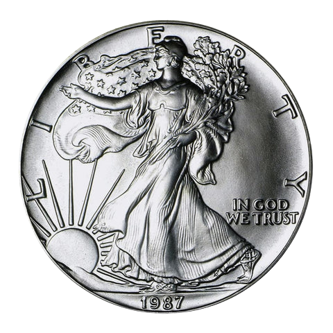 1987 1oz Fine Silver One Dollar Coin