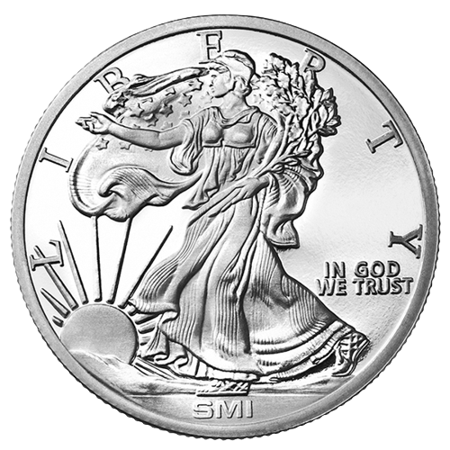 Sunshine Minting (SMI) 1 Oz Walking Liberty Silver Round